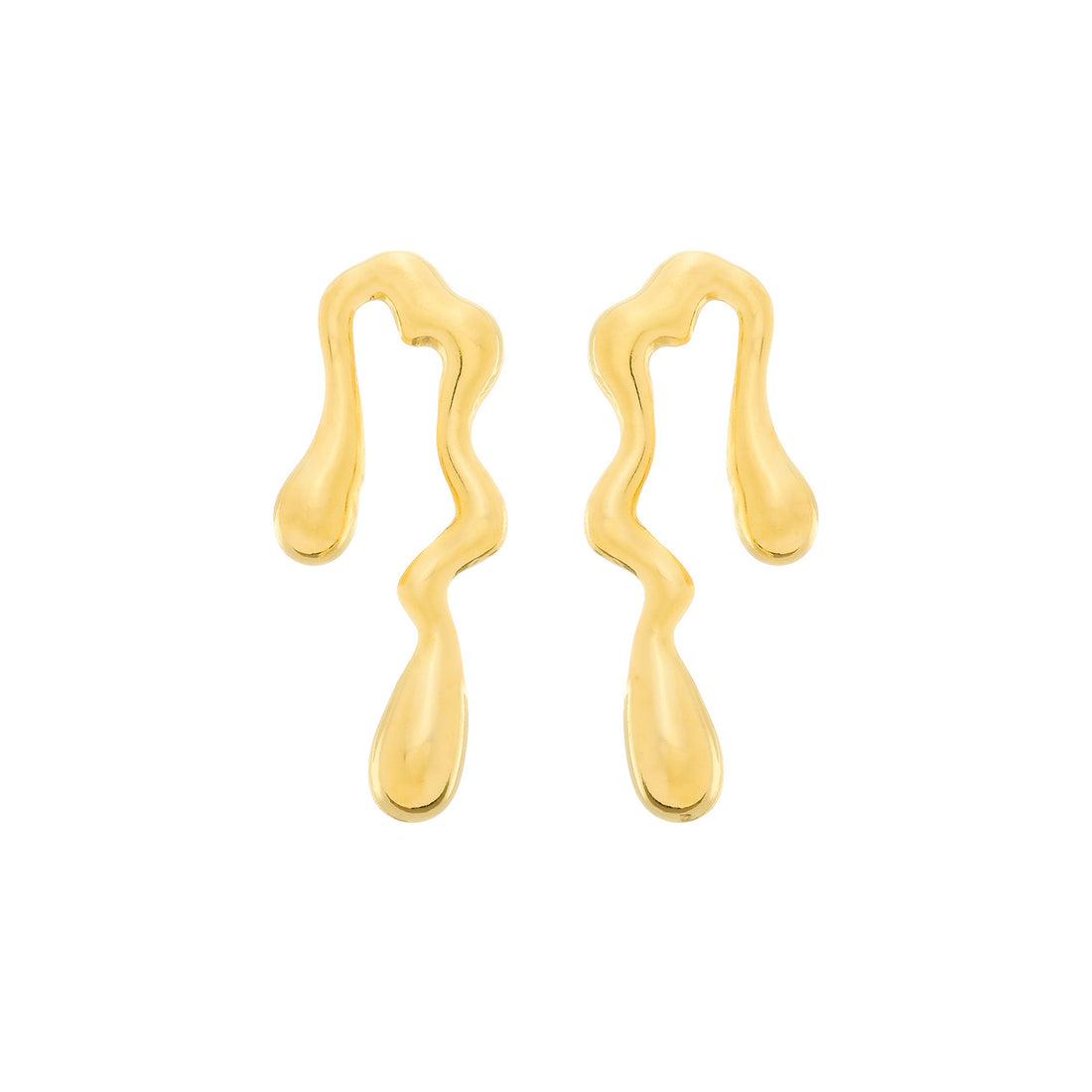 Brinco Dourado Orgânico de Gota