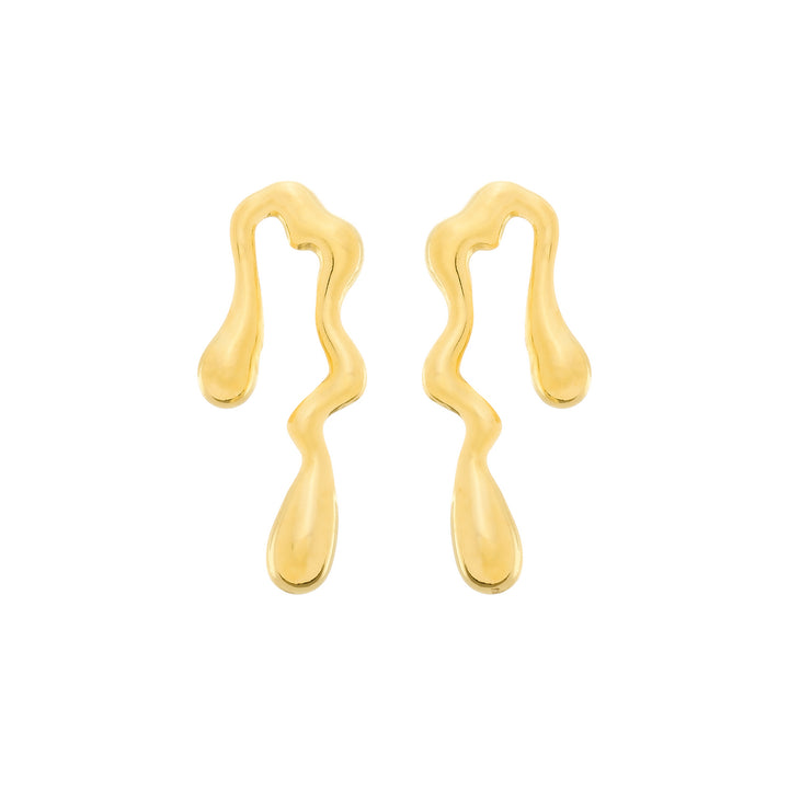 Brinco Dourado Orgânico de Gota